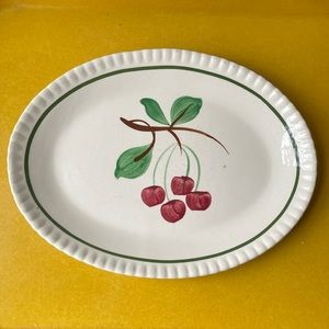 Vintage Blue Ridge Pottery Cherries serving platter Cherry Bounce